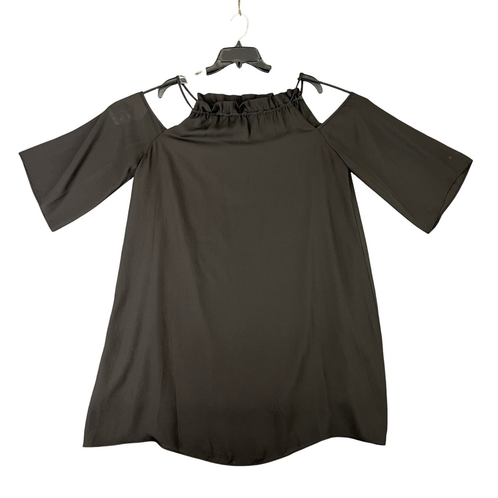 Carole Christian Cold Shoulder Dress Womens XL Ruffle Neck Spaghetti Strap Party